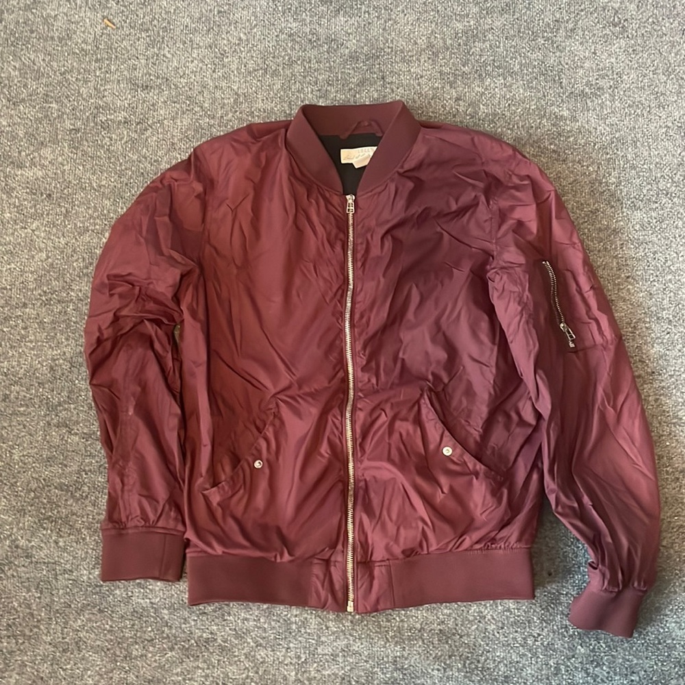 Maroon Bomber Jacket ($15)